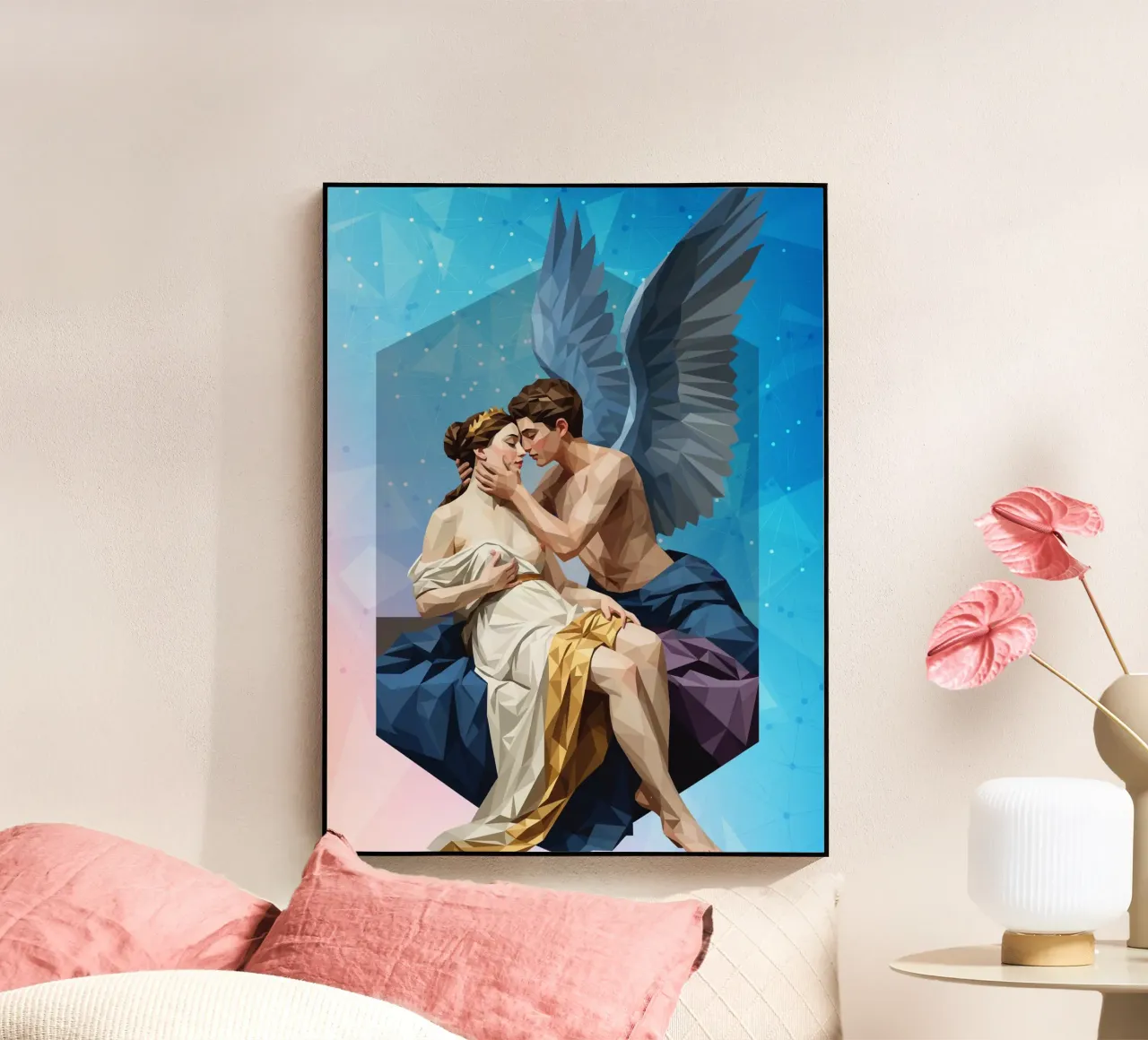 Amore e Psiche Lowpoly plexiglass da Low Profile