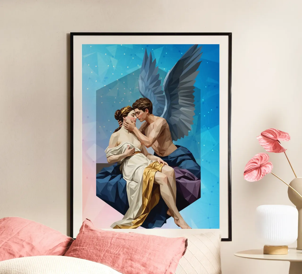 Amore e Psiche Lowpoly poster da Low Profile