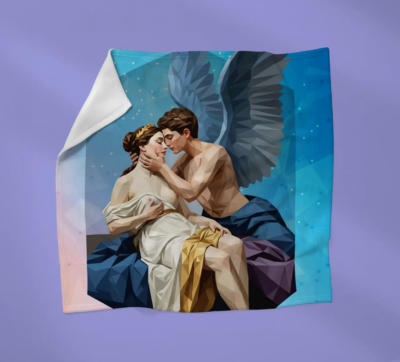 Amore e Psiche Lowpoly coperta in pile da Low Profile