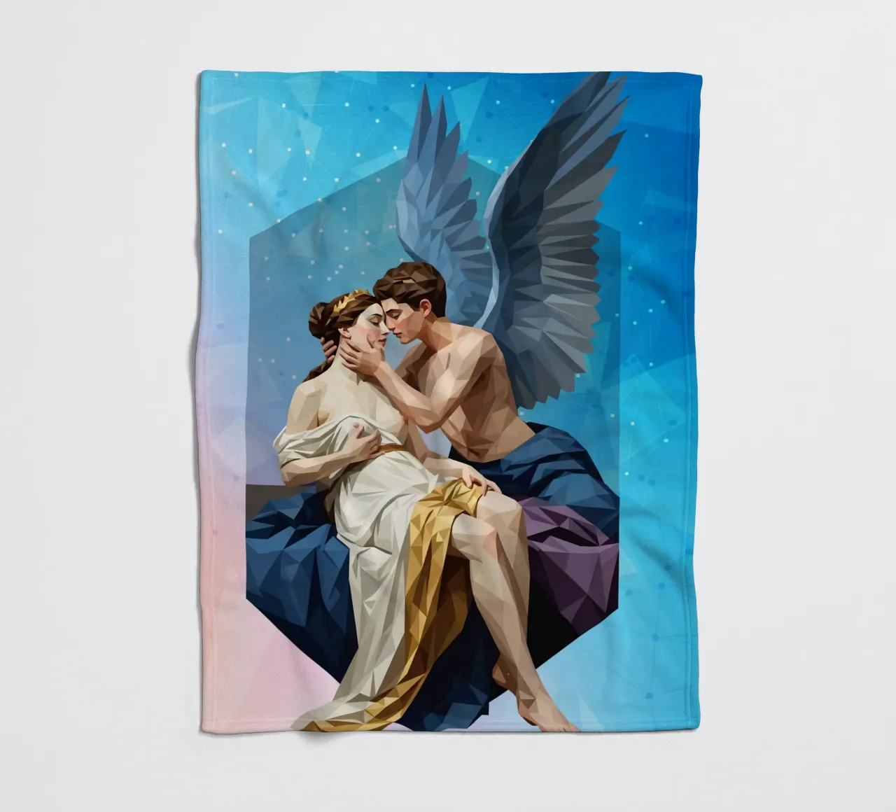 Amore e Psiche Lowpoly coperta in pile da Low Profile
