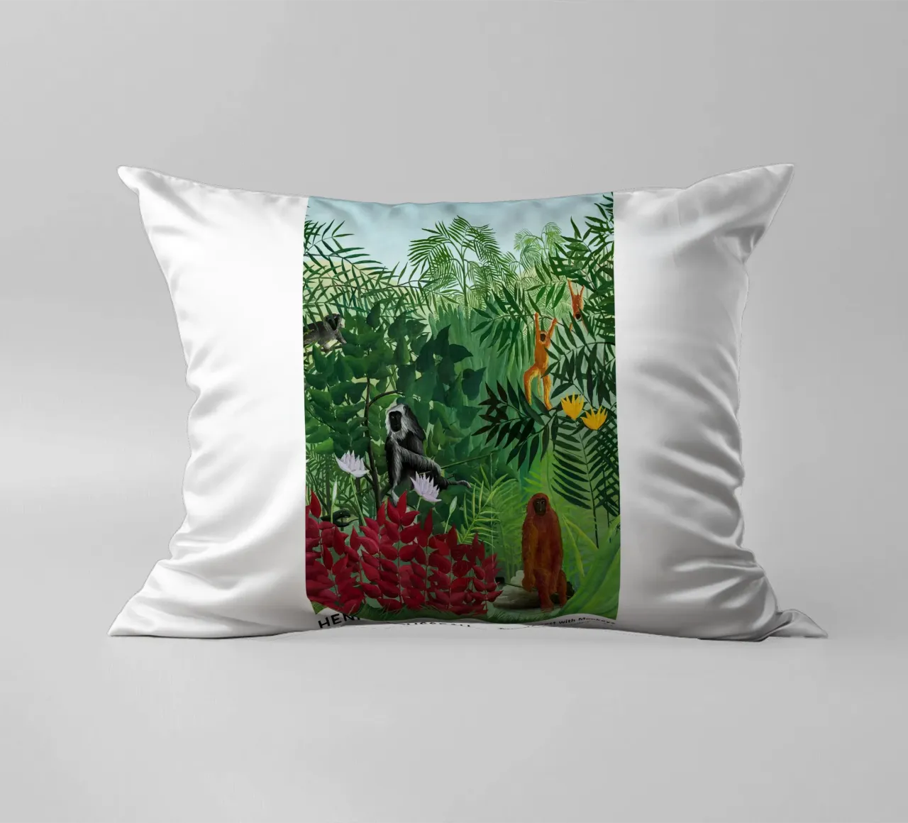 Foresta tropicale con scimmie 1910 cuscino da Anke Gottlieg