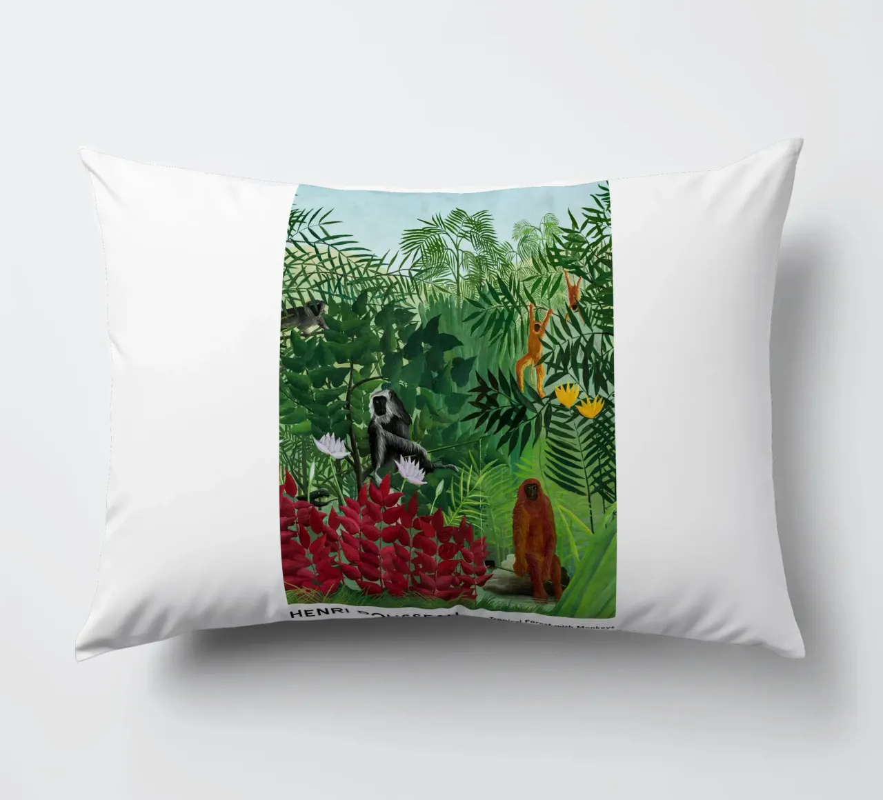 Foresta tropicale con scimmie 1910 cuscino da Anke Gottlieg