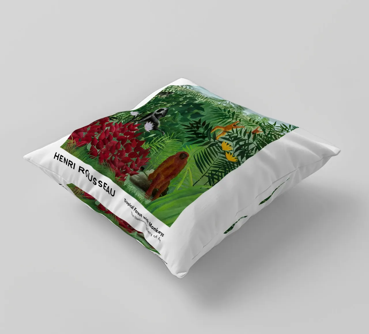 Foresta tropicale con scimmie 1910 cuscino da Anke Gottlieg