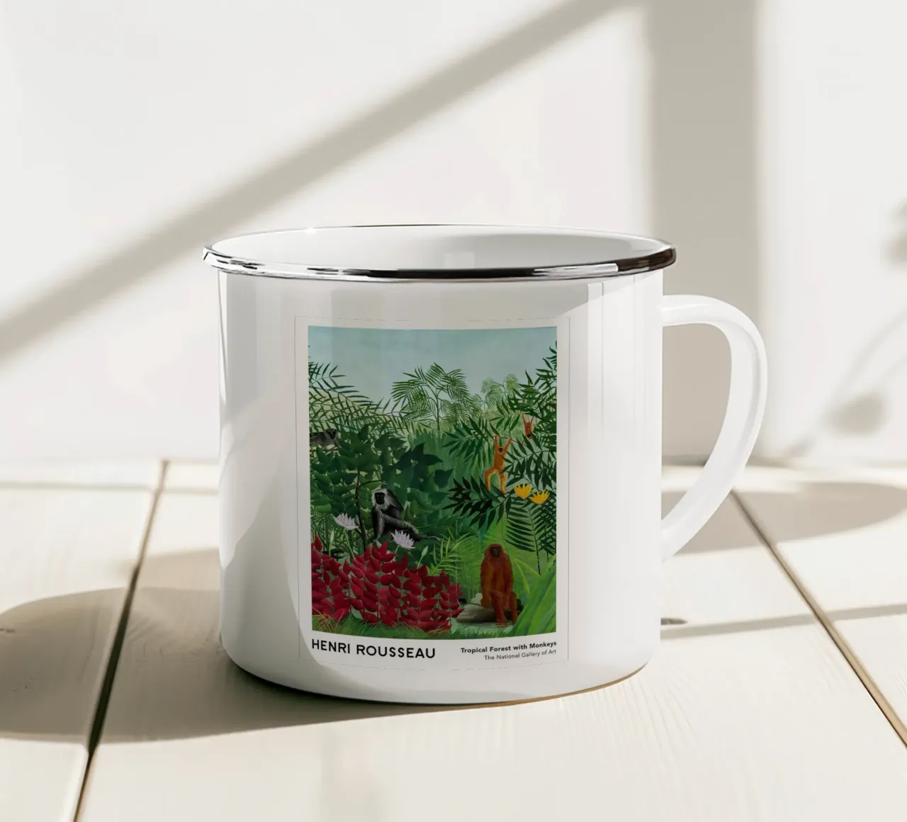 Foresta tropicale con scimmie 1910 tazza in smalto da Anke Gottlieg