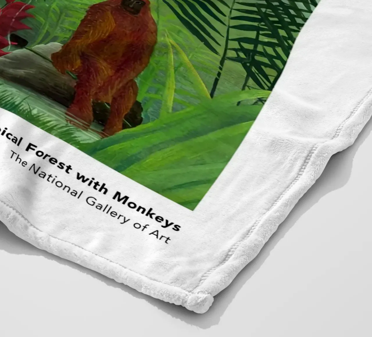 Foresta tropicale con scimmie 1910 coperta in pile da Anke Gottlieg
