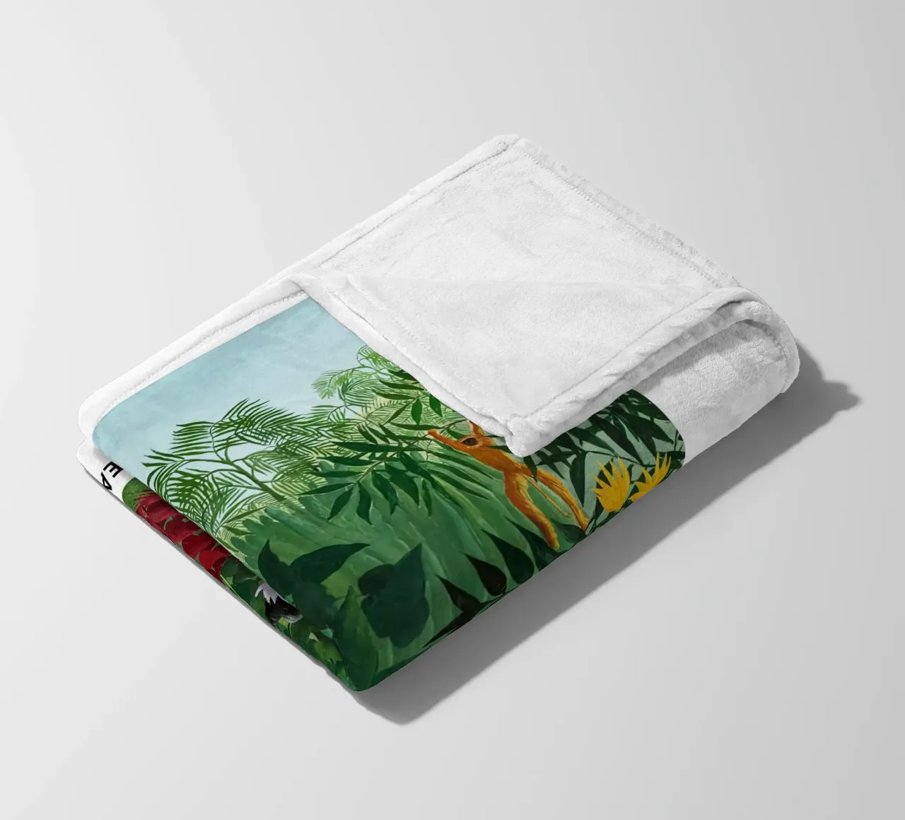 Foresta tropicale con scimmie 1910 coperta in pile da Anke Gottlieg