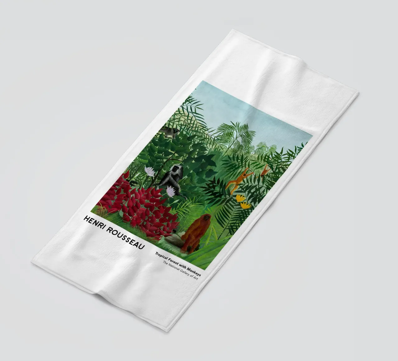 Foresta tropicale con scimmie 1910 telo mare da Anke Gottlieg