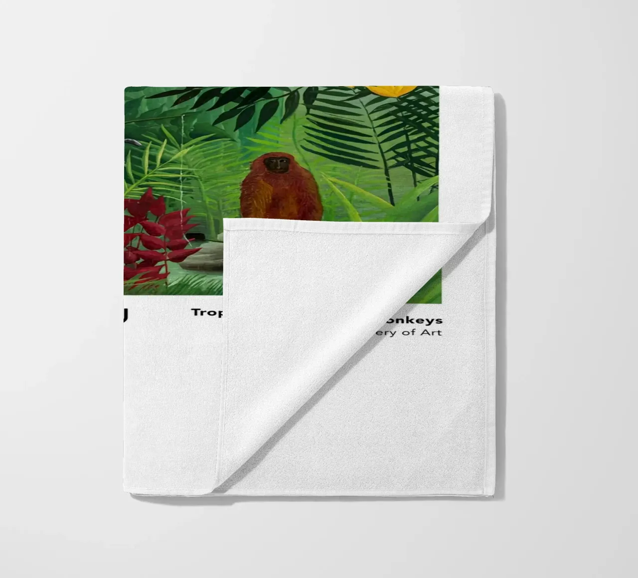 Foresta tropicale con scimmie 1910 telo mare da Anke Gottlieg