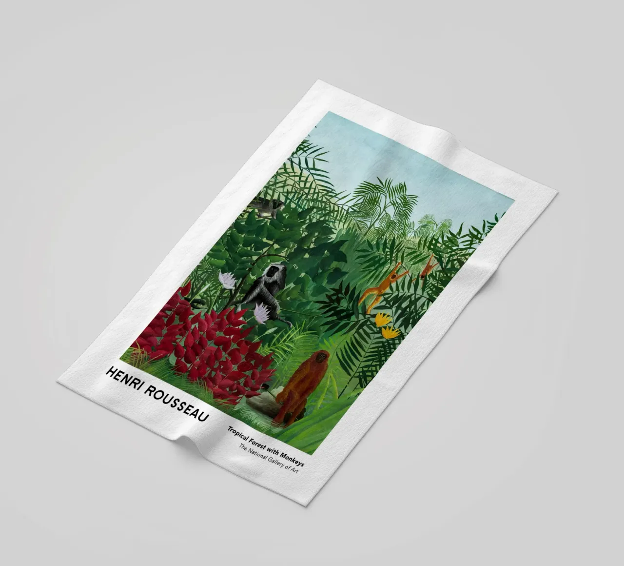 Foresta tropicale con scimmie 1910 telo mare da Anke Gottlieg