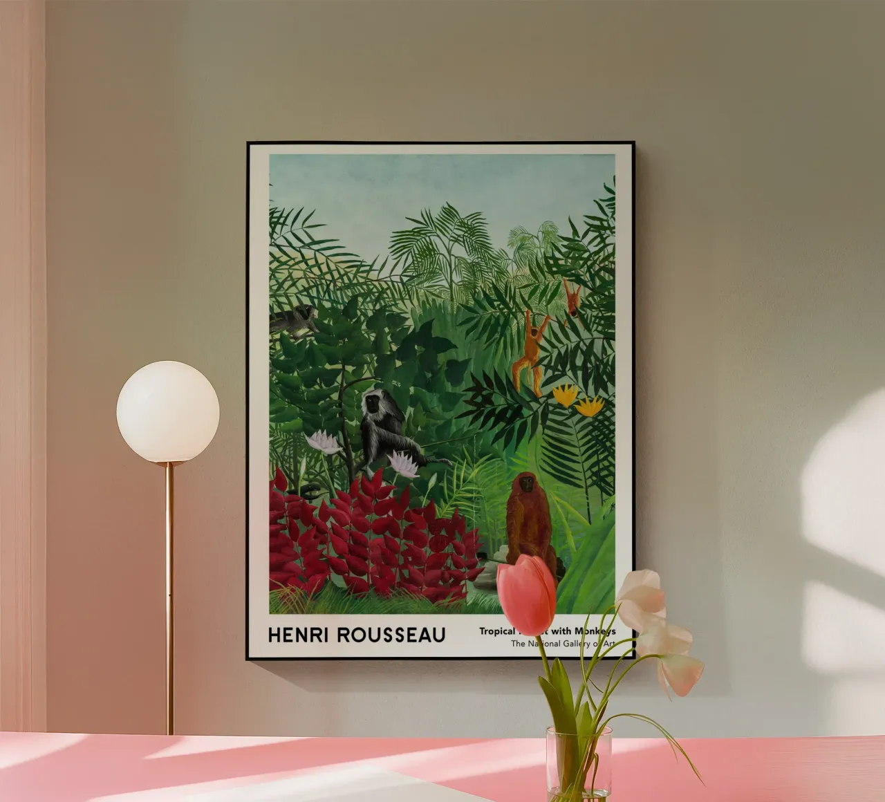 Foresta tropicale con scimmie 1910 plexiglass da Anke Gottlieg
