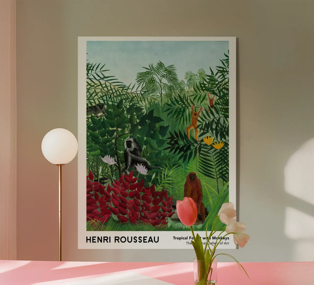 Foresta tropicale con scimmie 1910 plexiglass da Anke Gottlieg