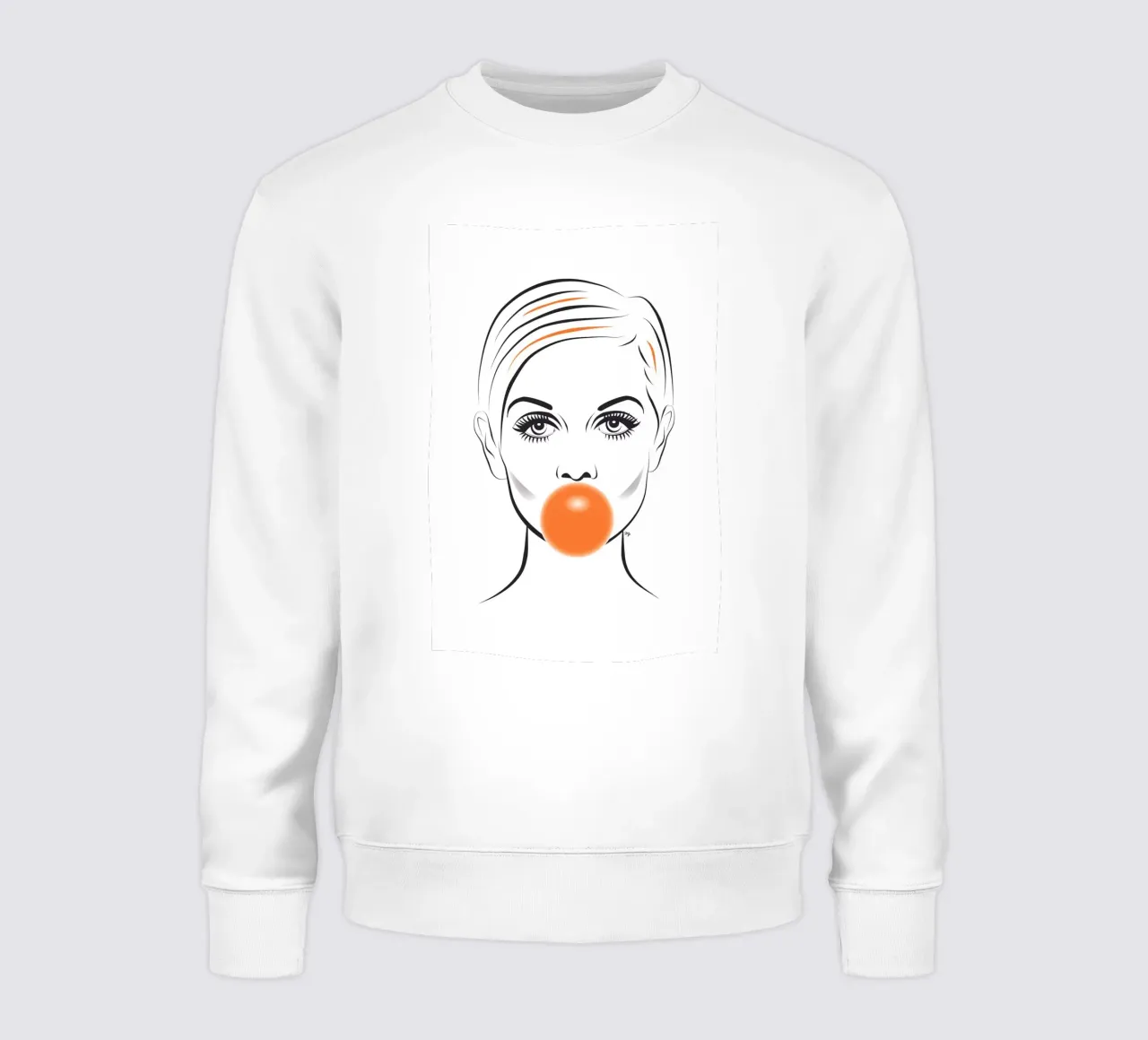 Ritratto di Twiggy modello Bubble Gum felpa da Martina