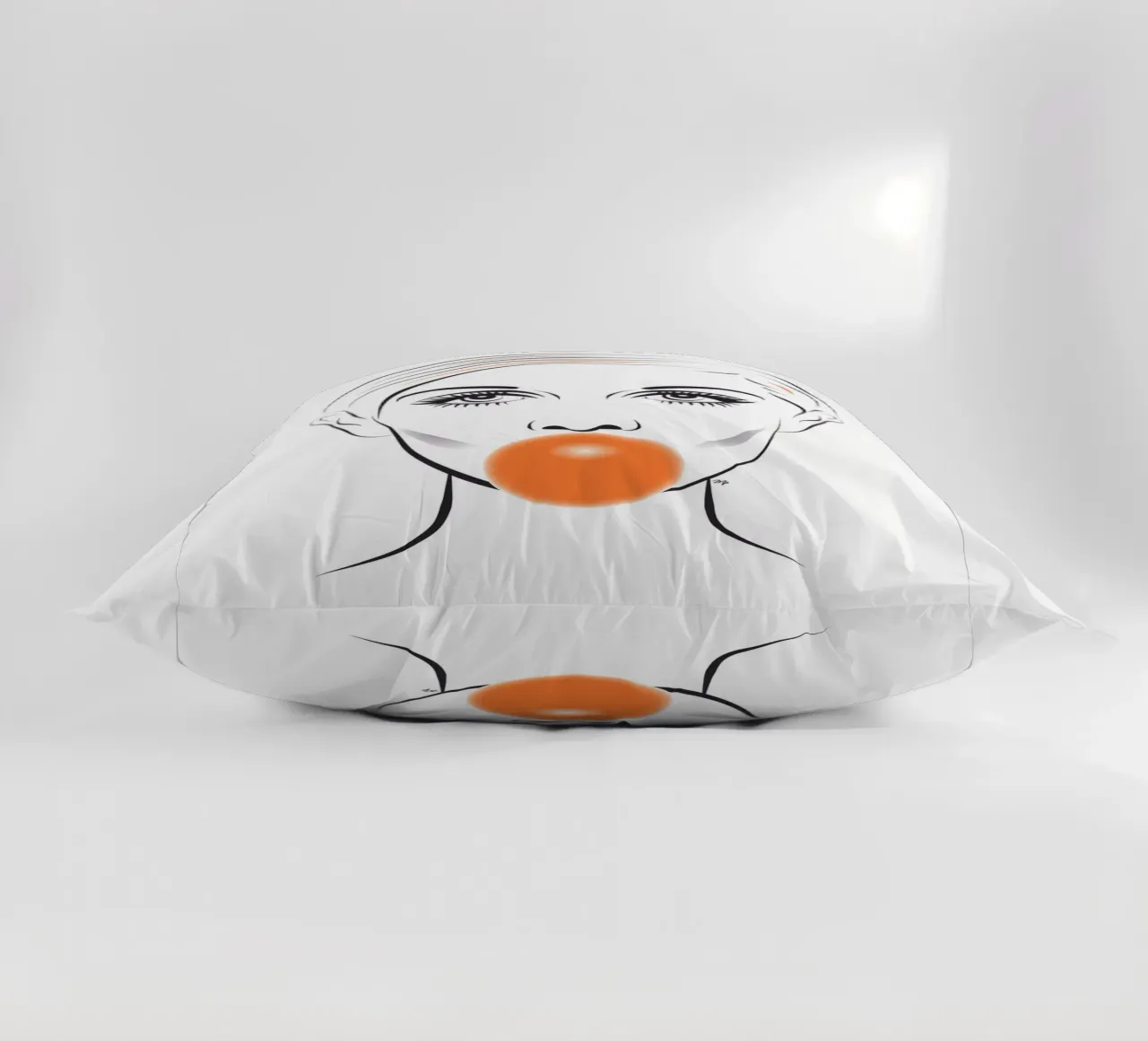 Ritratto di Twiggy modello Bubble Gum cuscino da Martina