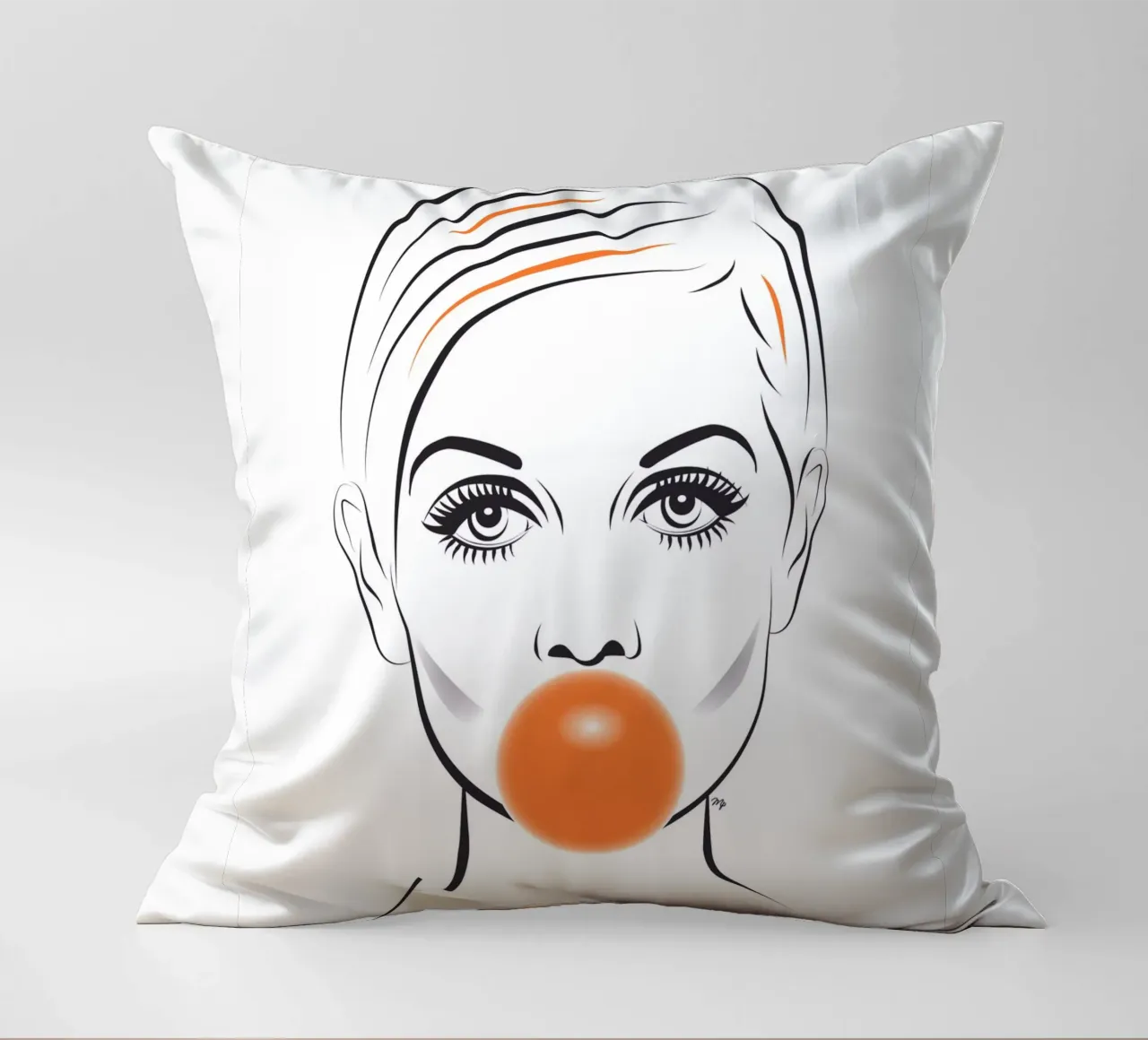 Ritratto di Twiggy modello Bubble Gum cuscino da Martina