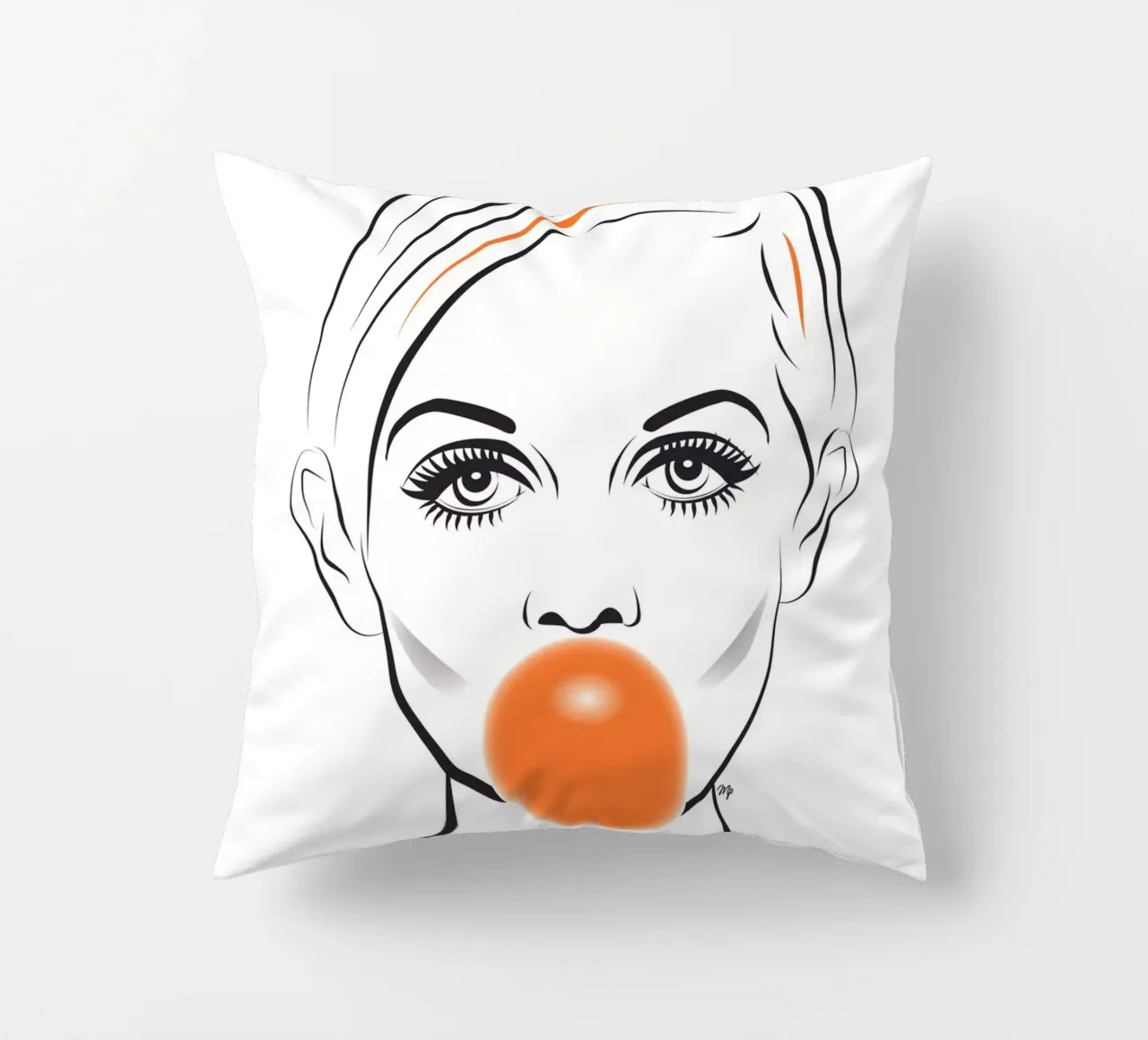 Ritratto di Twiggy modello Bubble Gum cuscino da Martina