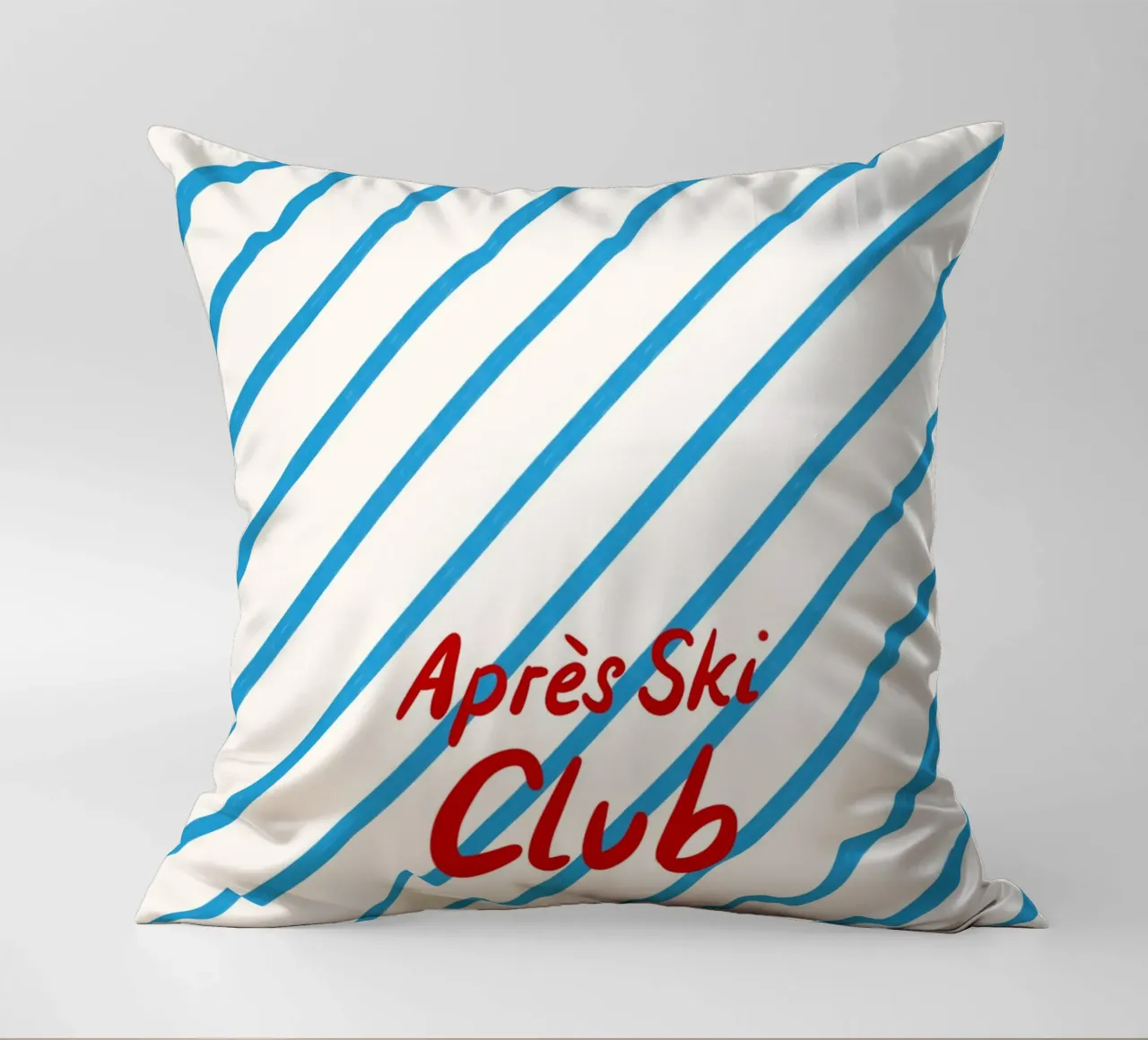 Apres Ski Club Streifen Diagonal cuscino da Sophie Augustin Illustration