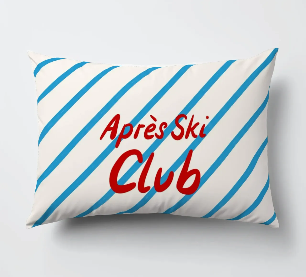 Apres Ski Club Streifen Diagonal cuscino da Sophie Augustin Illustration