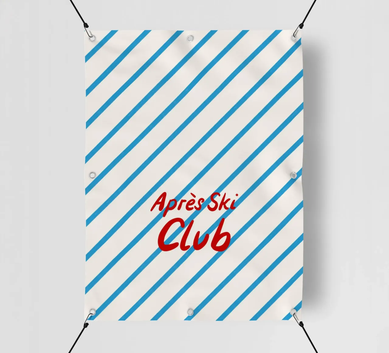 Apres Ski Club Streifen Diagonal telo in pvc da Sophie Augustin Illustration