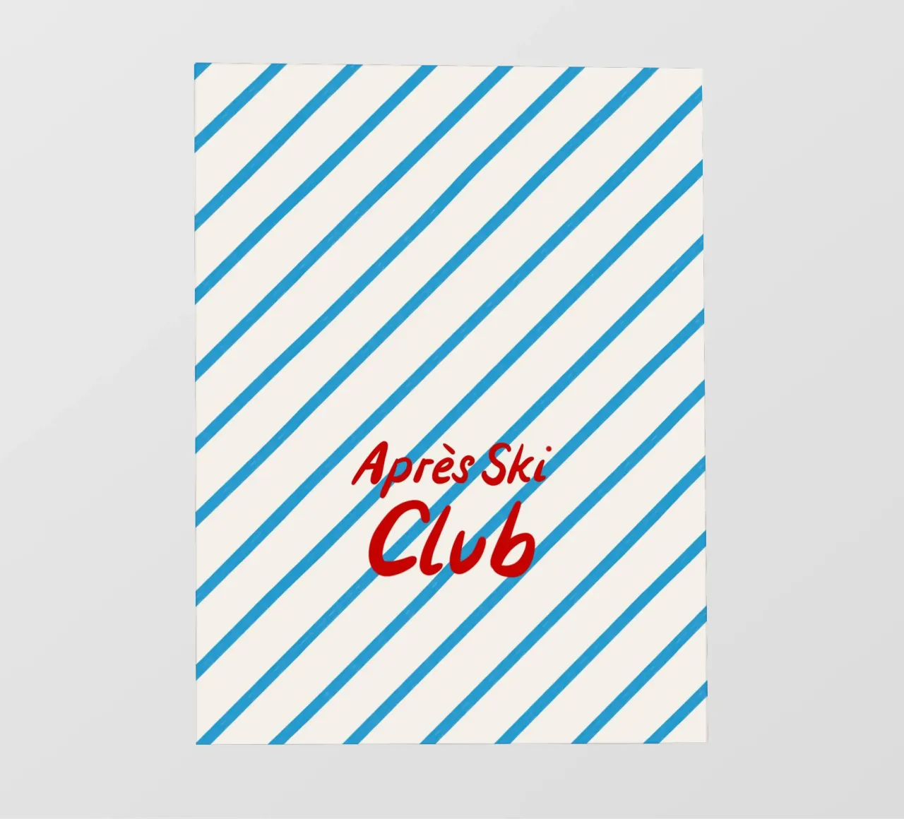 Apres Ski Club Streifen Diagonal telo in pvc da Sophie Augustin Illustration