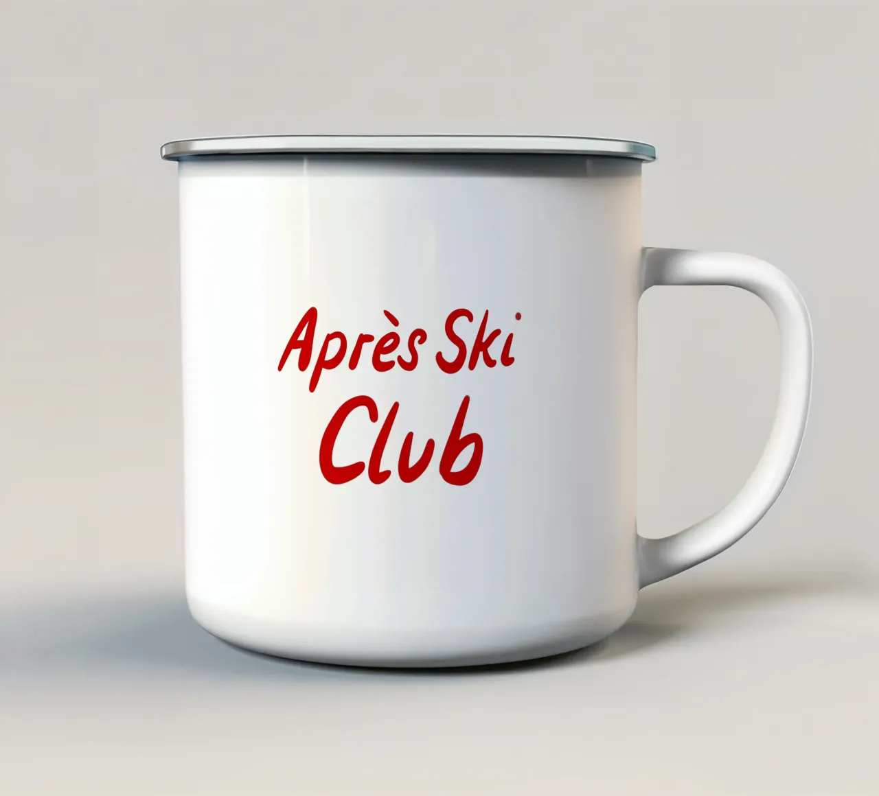 Apres Ski Club Streifen Diagonal tazza in smalto da Sophie Augustin Illustration