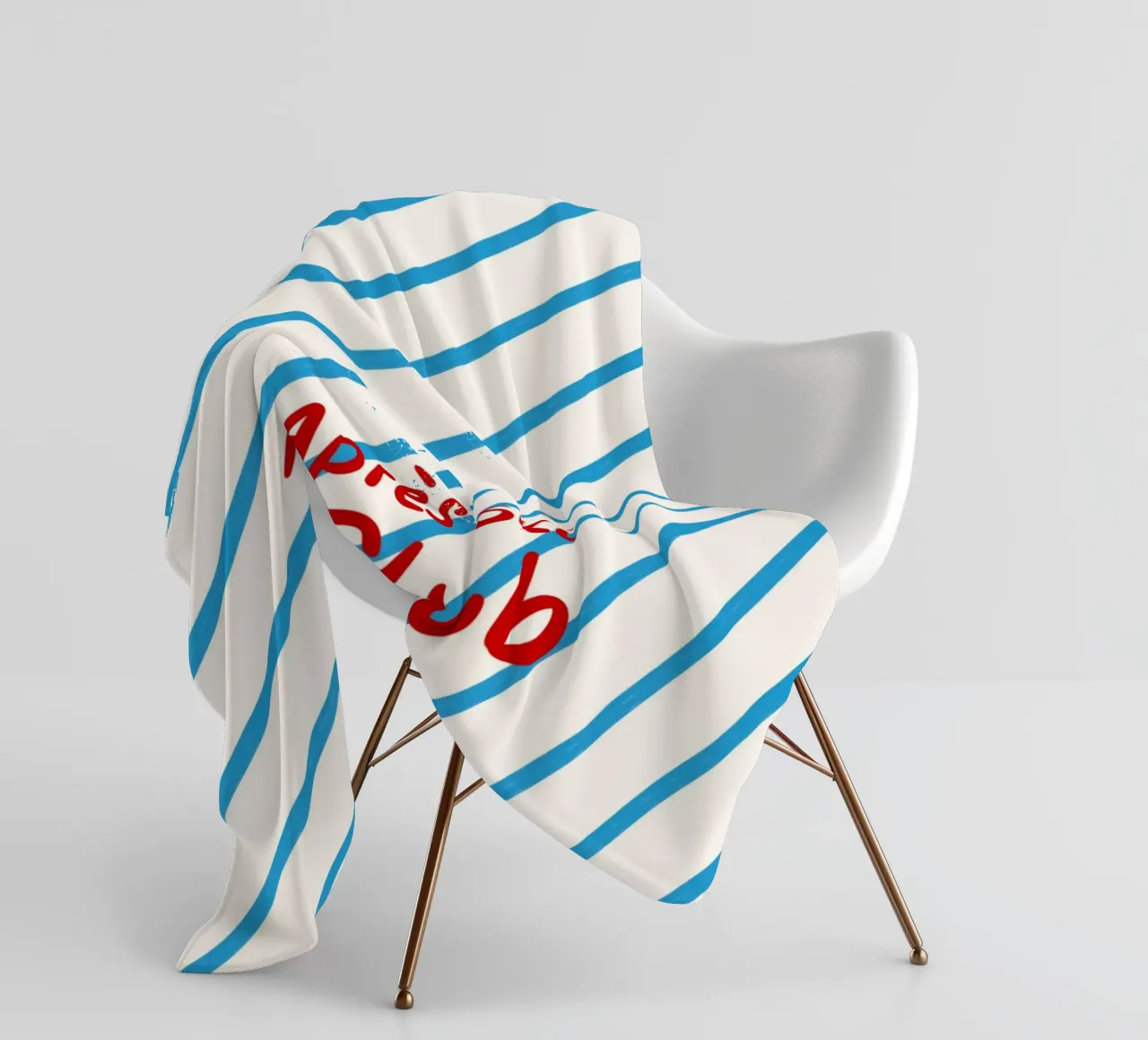 Apres Ski Club Streifen Diagonal coperta in pile da Sophie Augustin Illustration