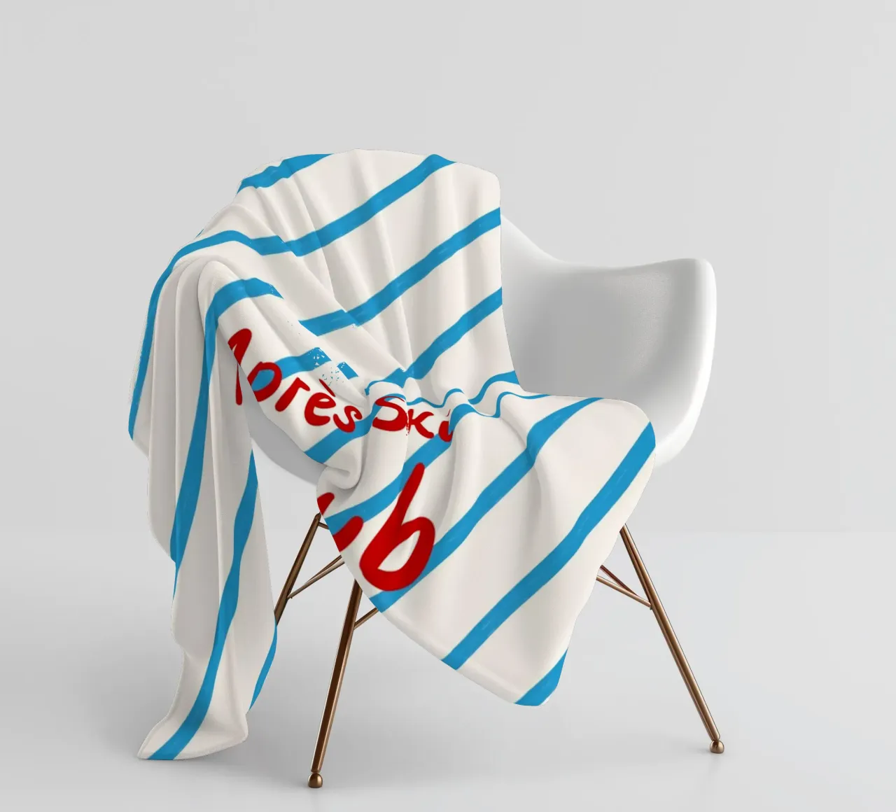 Apres Ski Club Streifen Diagonal coperta in pile da Sophie Augustin Illustration