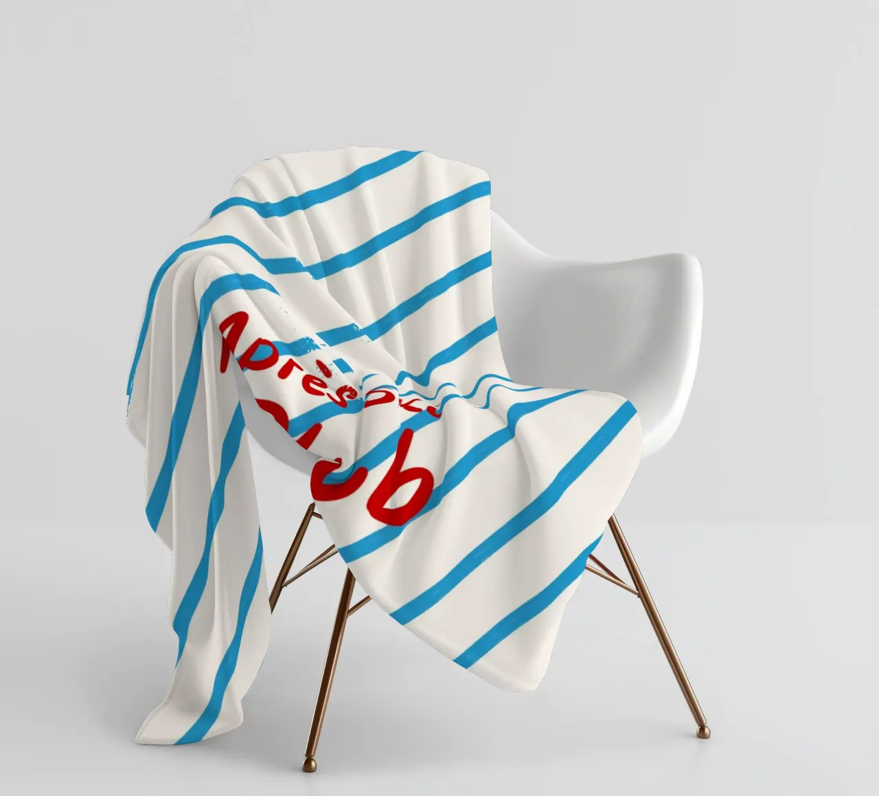 Apres Ski Club Streifen Diagonal coperta in pile da Sophie Augustin Illustration