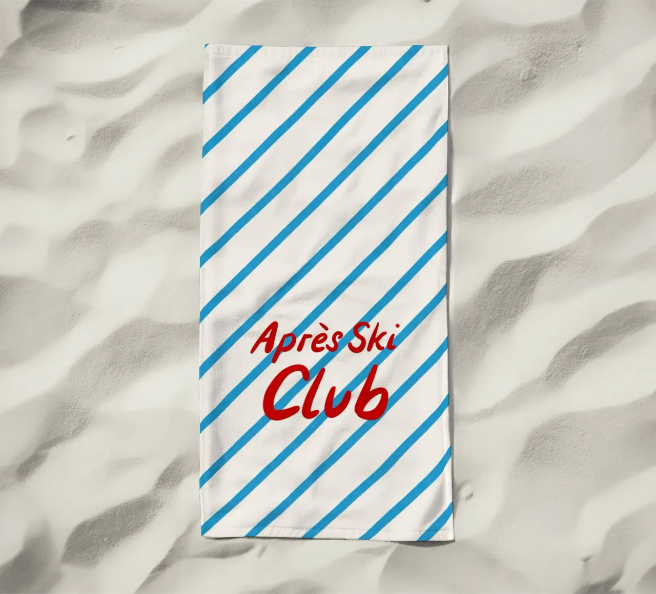 Apres Ski Club Streifen Diagonal telo mare da Sophie Augustin Illustration