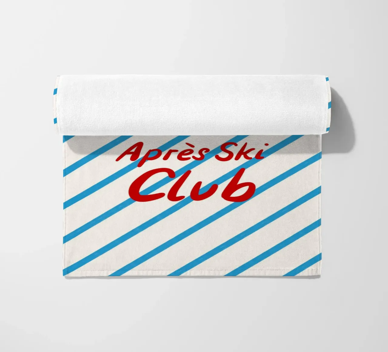 Apres Ski Club Streifen Diagonal telo mare da Sophie Augustin Illustration