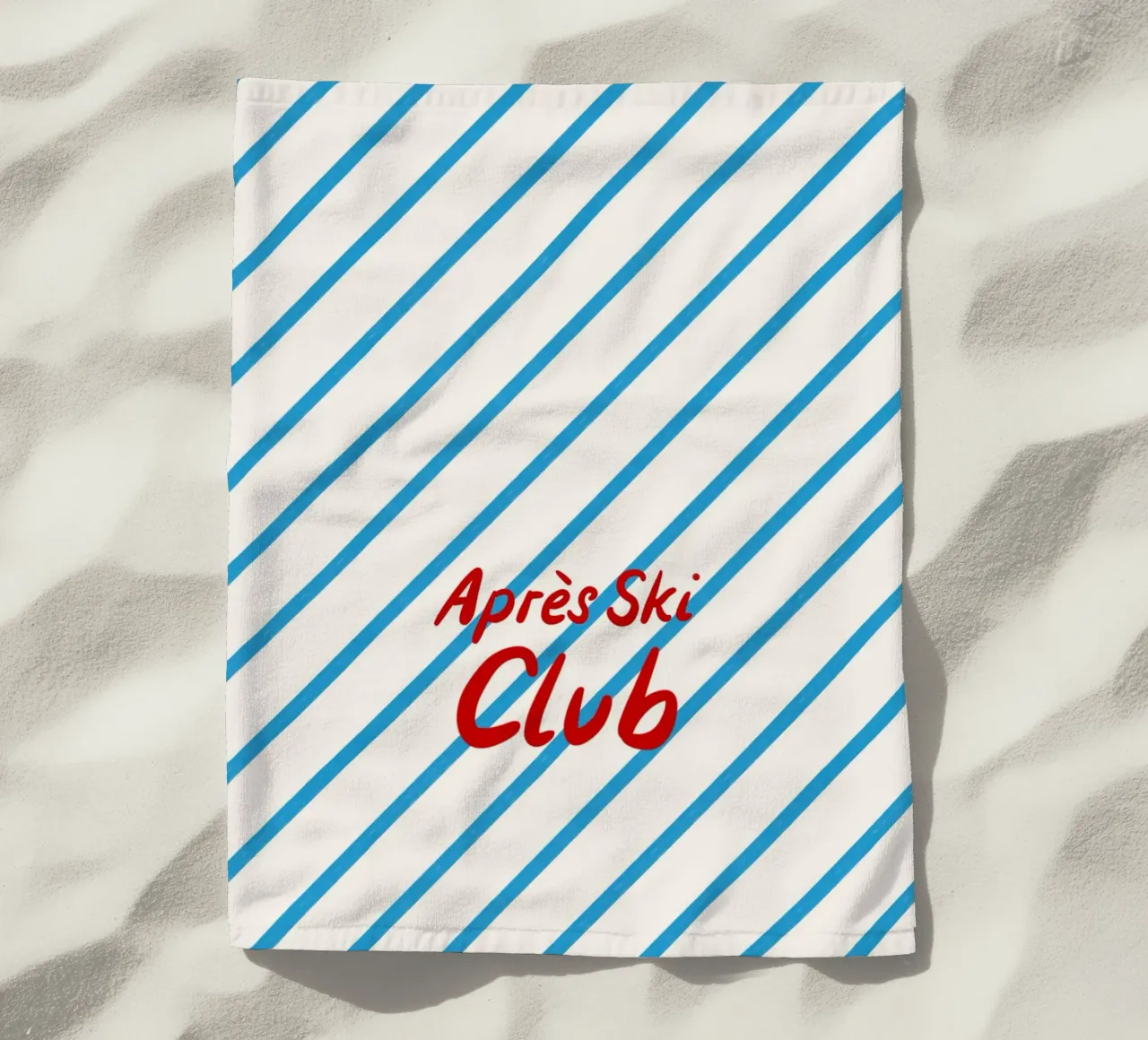 Apres Ski Club Streifen Diagonal telo mare da Sophie Augustin Illustration