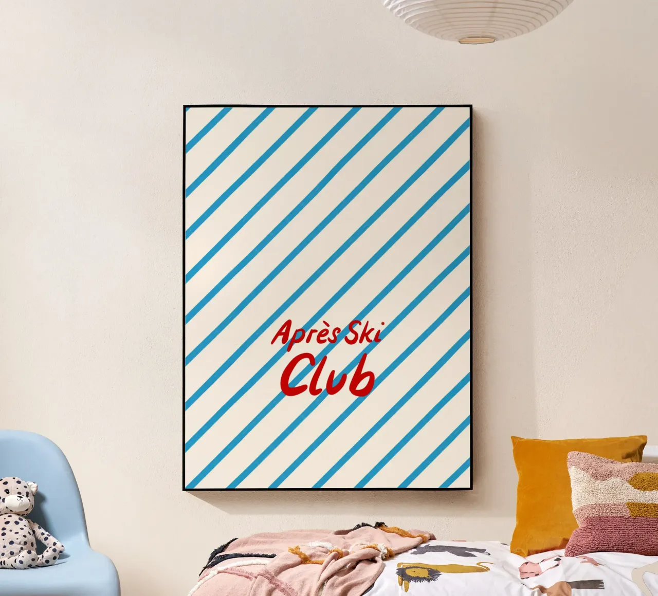 Apres Ski Club Streifen Diagonal plexiglass da Sophie Augustin Illustration
