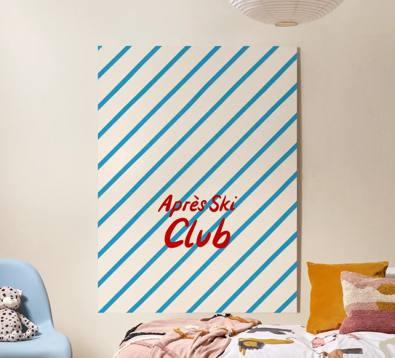 Apres Ski Club Streifen Diagonal plexiglass da Sophie Augustin Illustration
