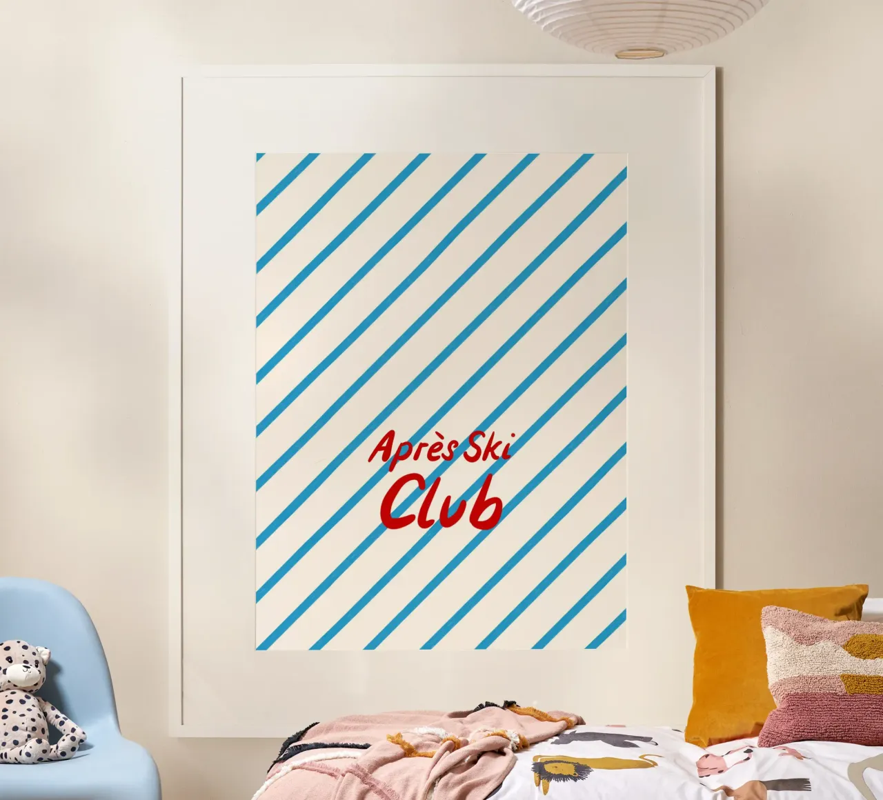 Apres Ski Club Streifen Diagonal carta hahnemühle da Sophie Augustin Illustration