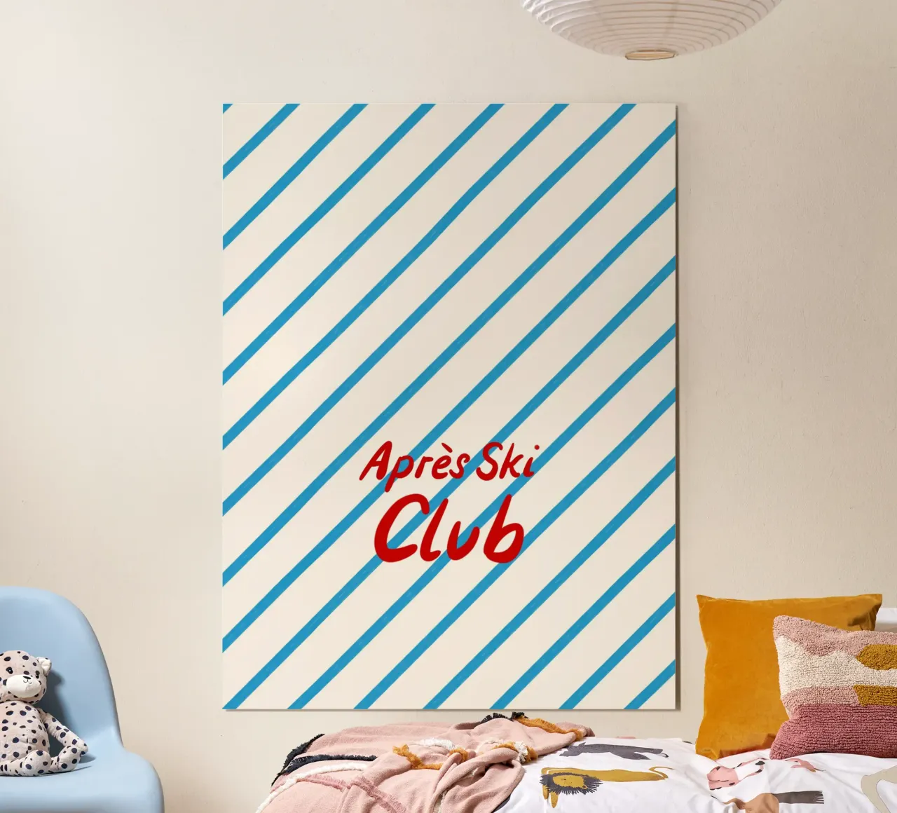 Apres Ski Club Streifen Diagonal carta hahnemühle da Sophie Augustin Illustration