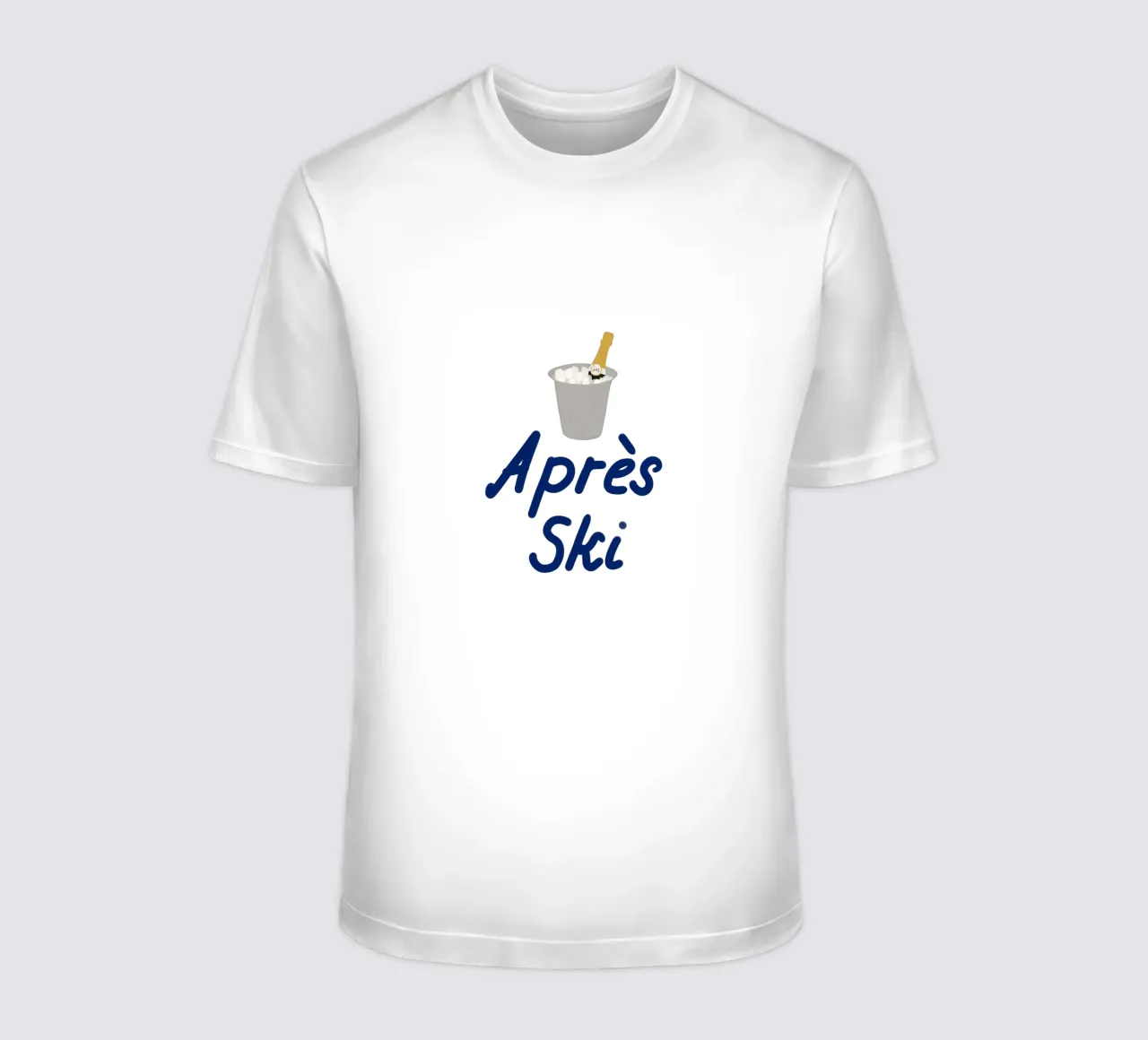 Raffreddatore di champagne per l'apres ski t-shirt da Sophie Augustin Illustration