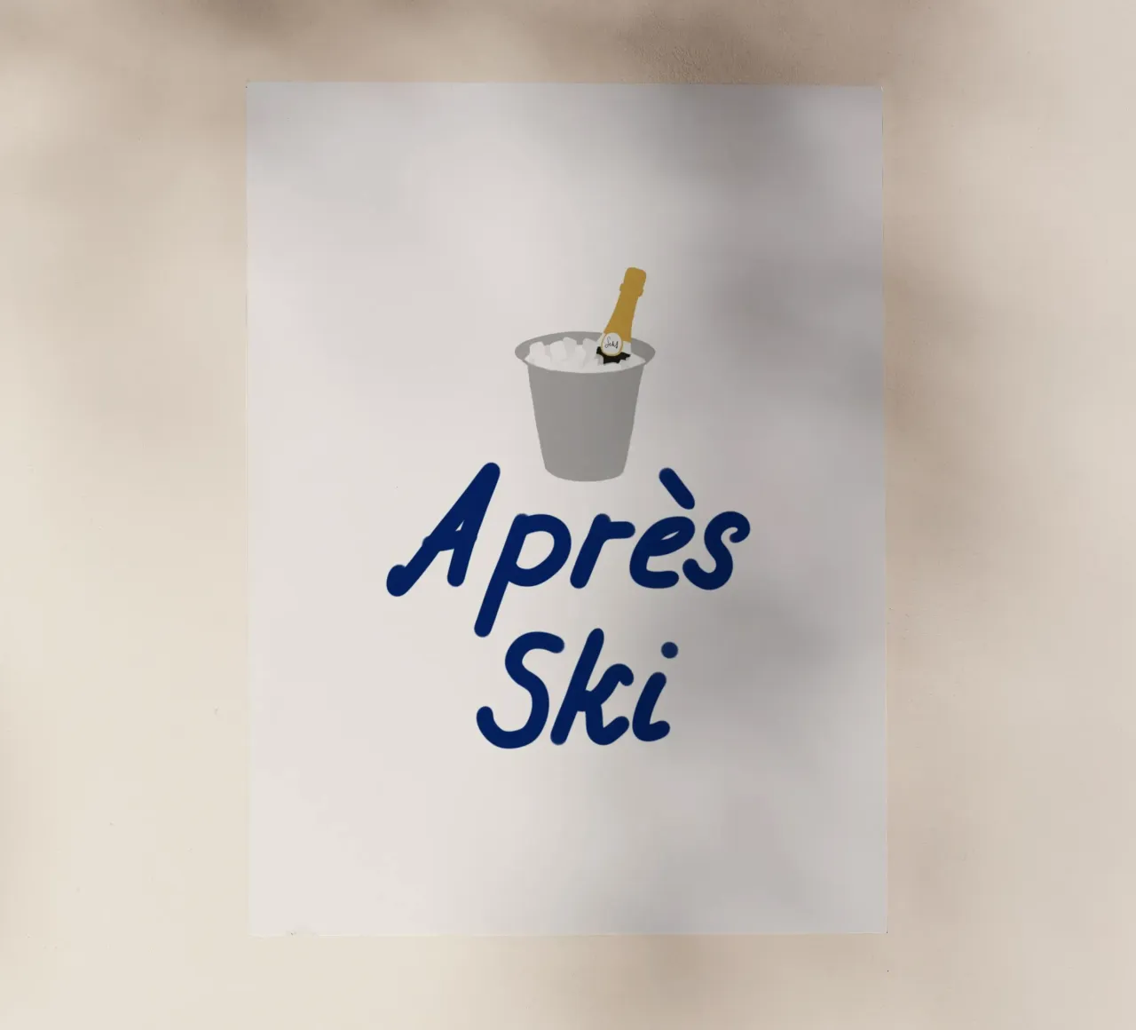 Raffreddatore di champagne per l'apres ski pellicola backlit da Sophie Augustin Illustration