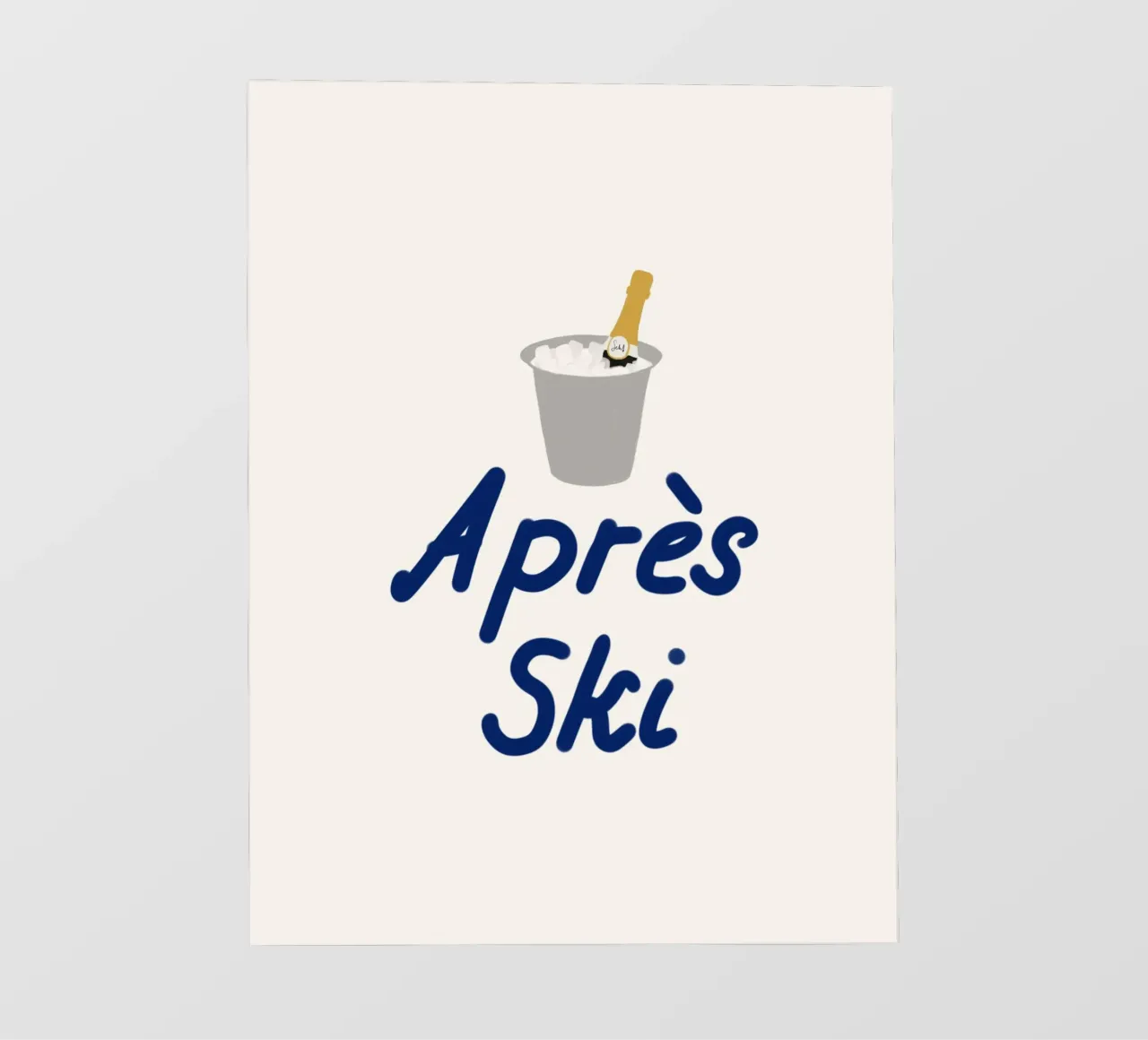 Raffreddatore di champagne per l'apres ski telo in pvc da Sophie Augustin Illustration