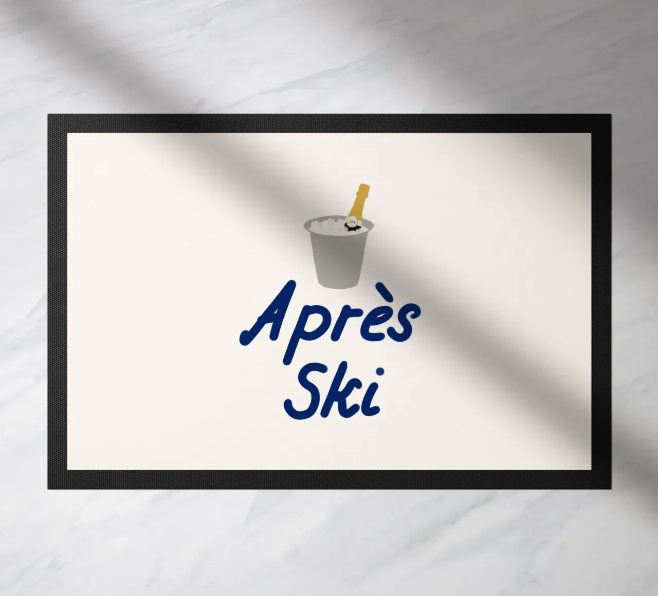 Raffreddatore di champagne per l'apres ski zerbino da Sophie Augustin Illustration