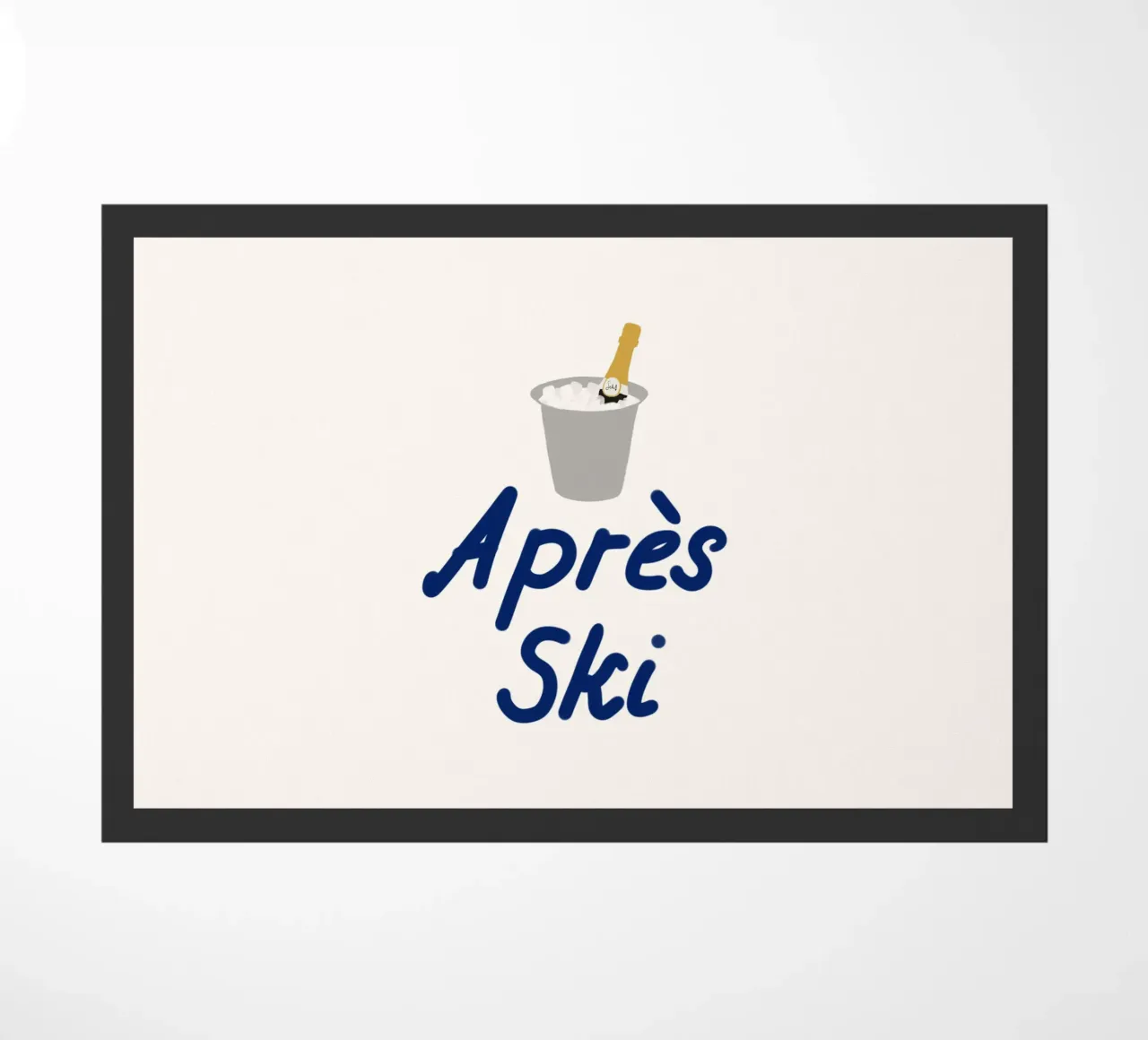 Raffreddatore di champagne per l'apres ski zerbino da Sophie Augustin Illustration