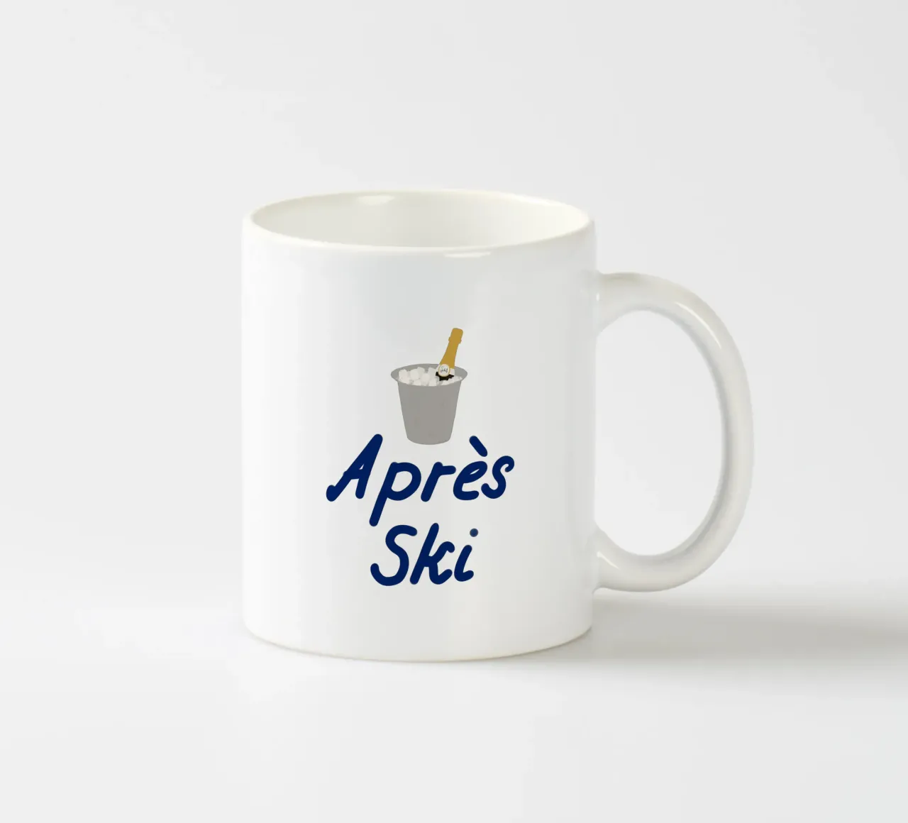 Raffreddatore di champagne per l'apres ski tazza in ceramica da Sophie Augustin Illustration