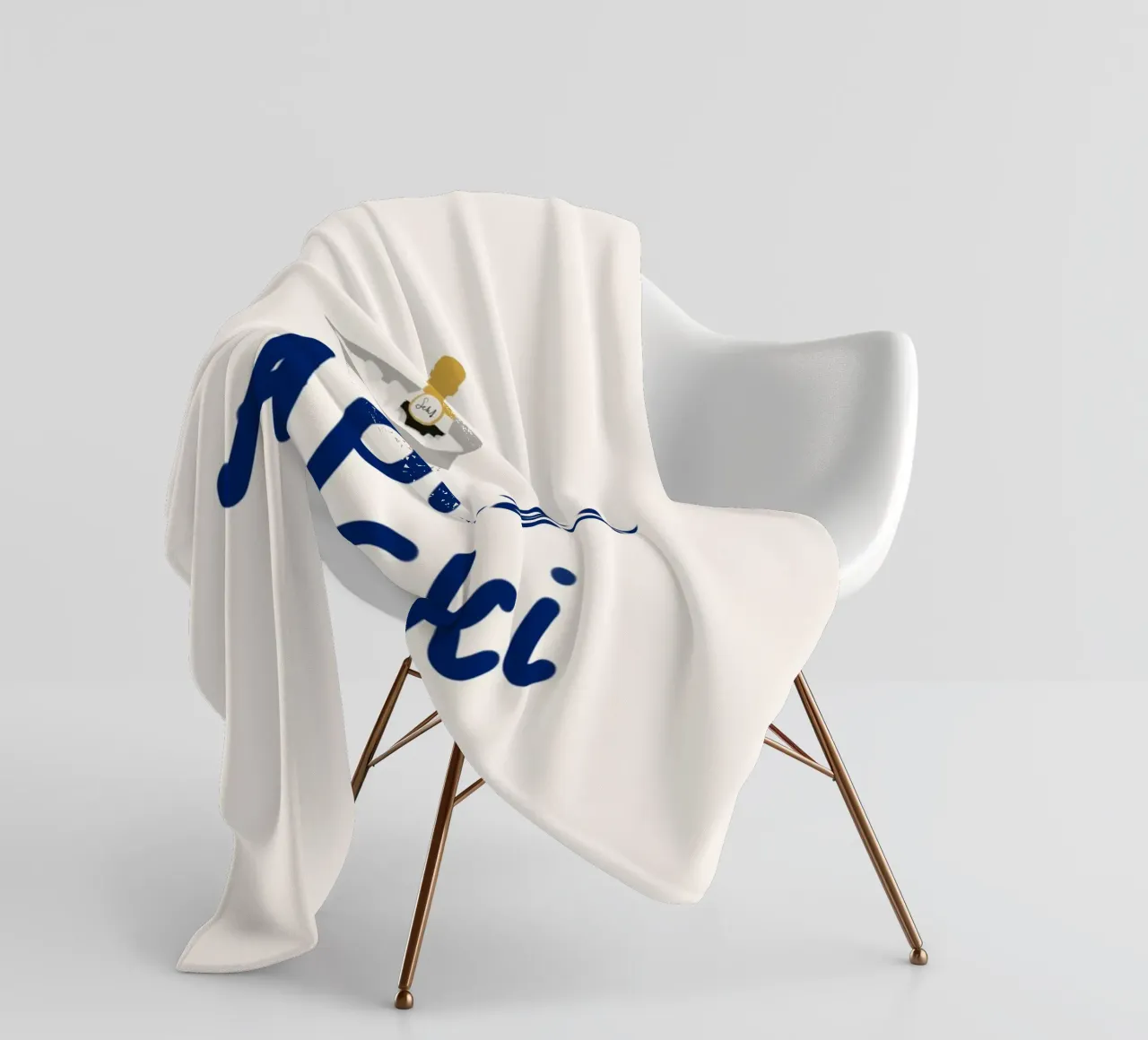 Raffreddatore di champagne per l'apres ski coperta in pile da Sophie Augustin Illustration