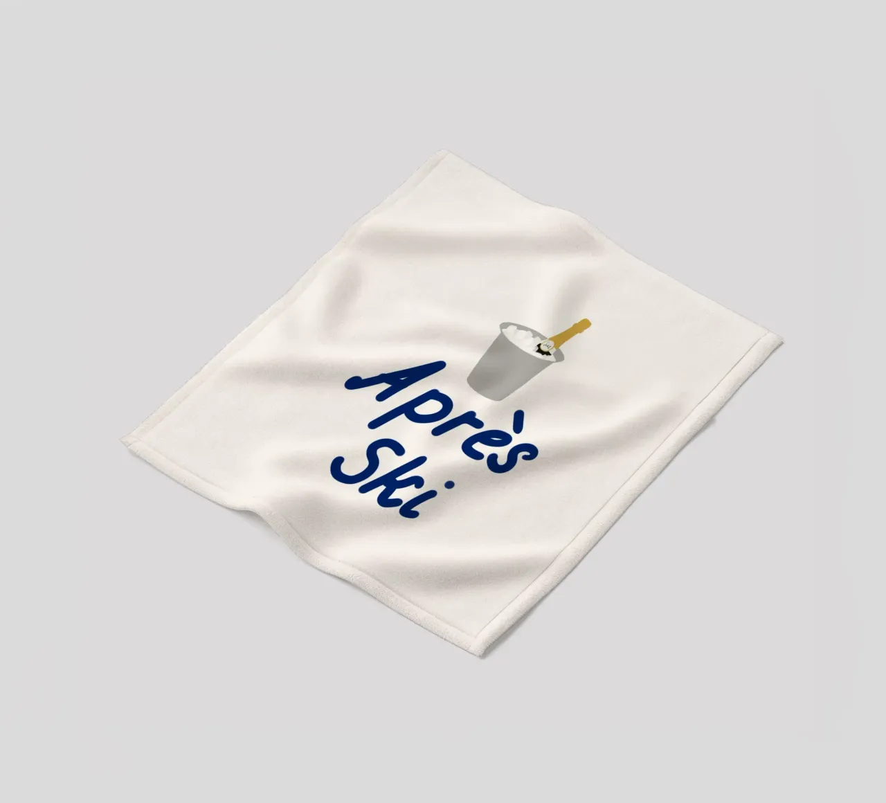 Raffreddatore di champagne per l'apres ski coperta in pile da Sophie Augustin Illustration