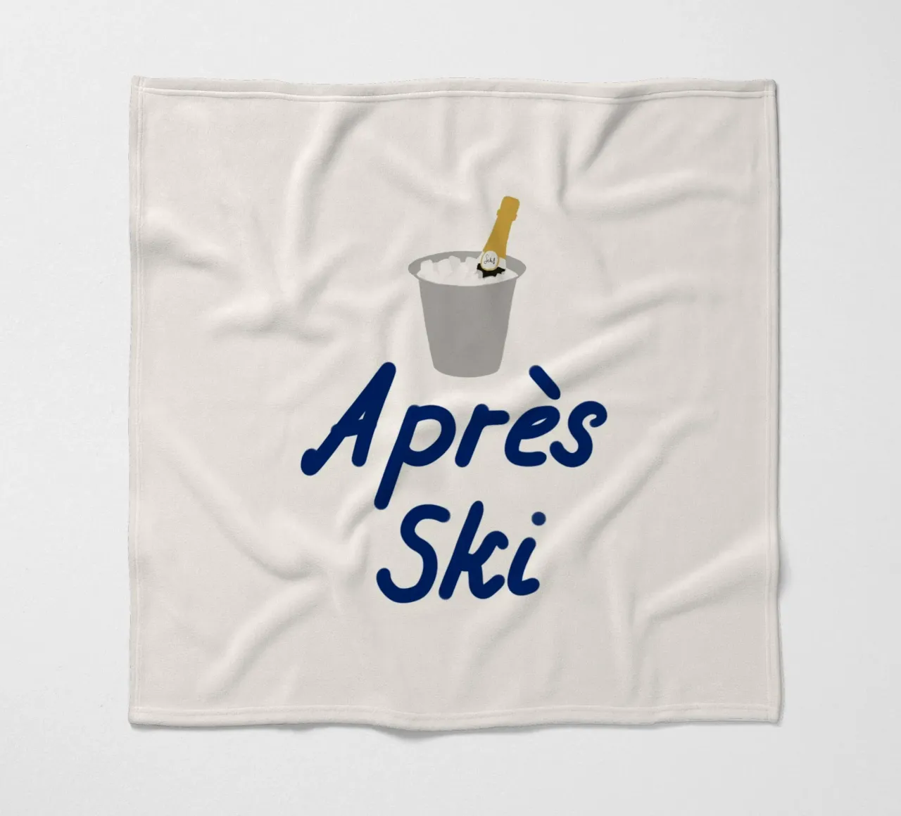 Raffreddatore di champagne per l'apres ski coperta in pile da Sophie Augustin Illustration