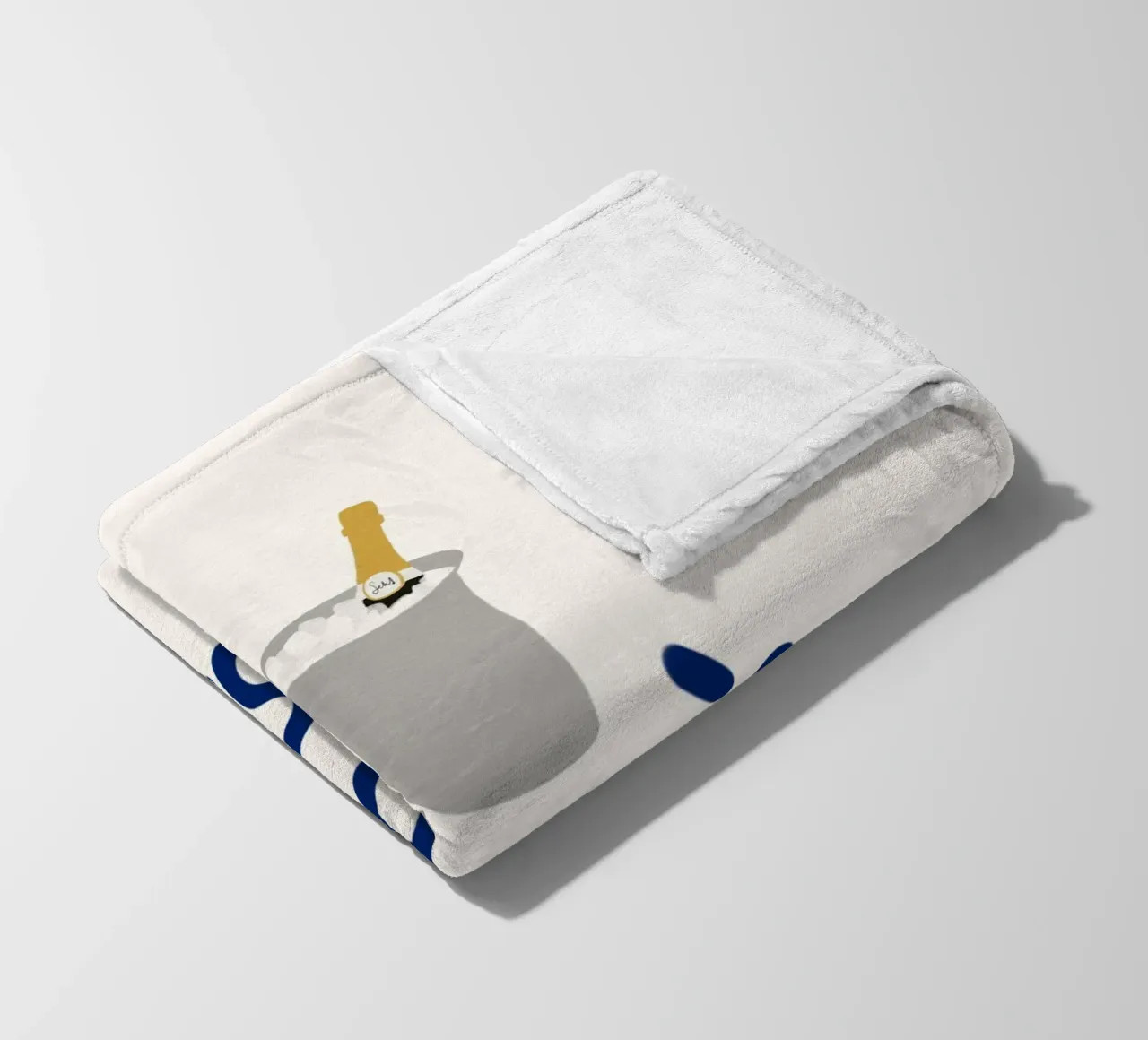 Raffreddatore di champagne per l'apres ski coperta in pile da Sophie Augustin Illustration