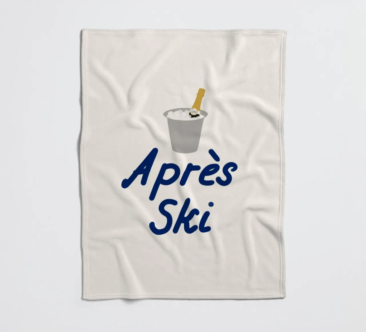 Raffreddatore di champagne per l'apres ski coperta in pile da Sophie Augustin Illustration