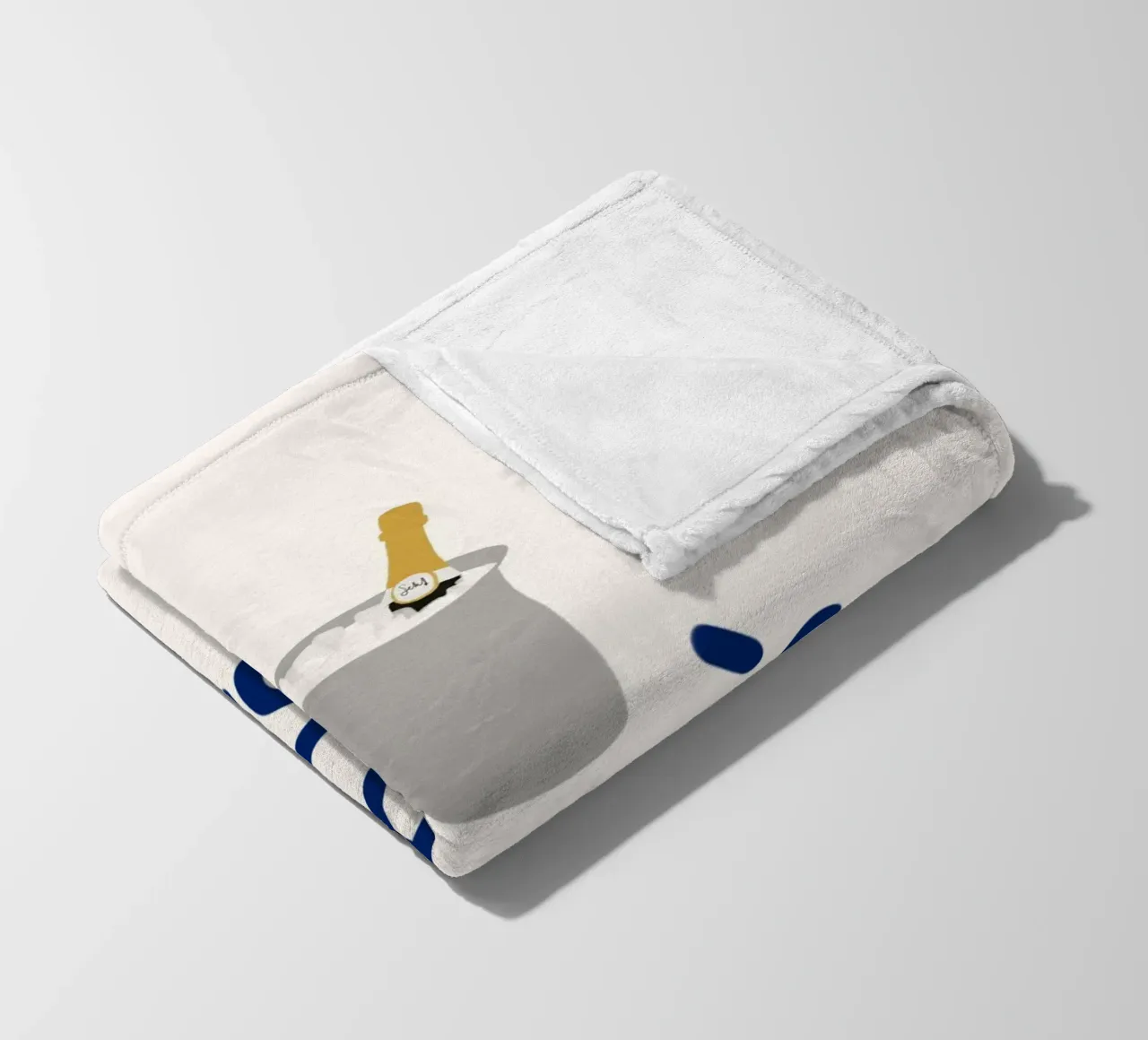 Raffreddatore di champagne per l'apres ski coperta in pile da Sophie Augustin Illustration