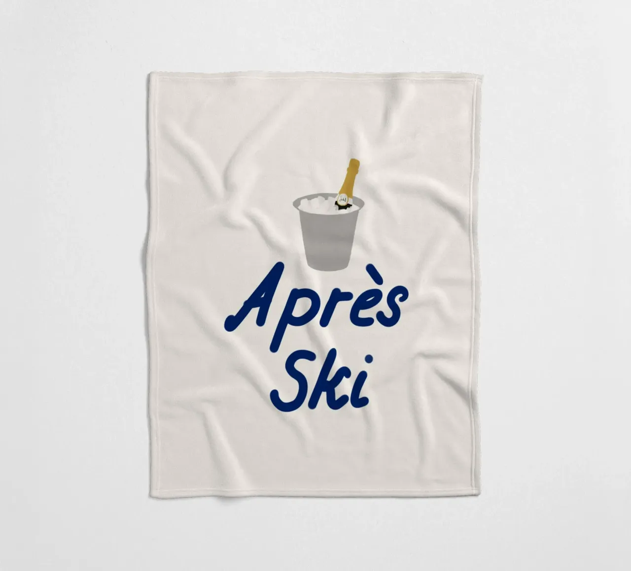 Raffreddatore di champagne per l'apres ski coperta in pile da Sophie Augustin Illustration