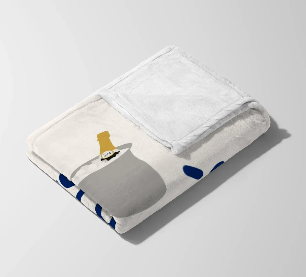 Raffreddatore di champagne per l'apres ski coperta in pile da Sophie Augustin Illustration