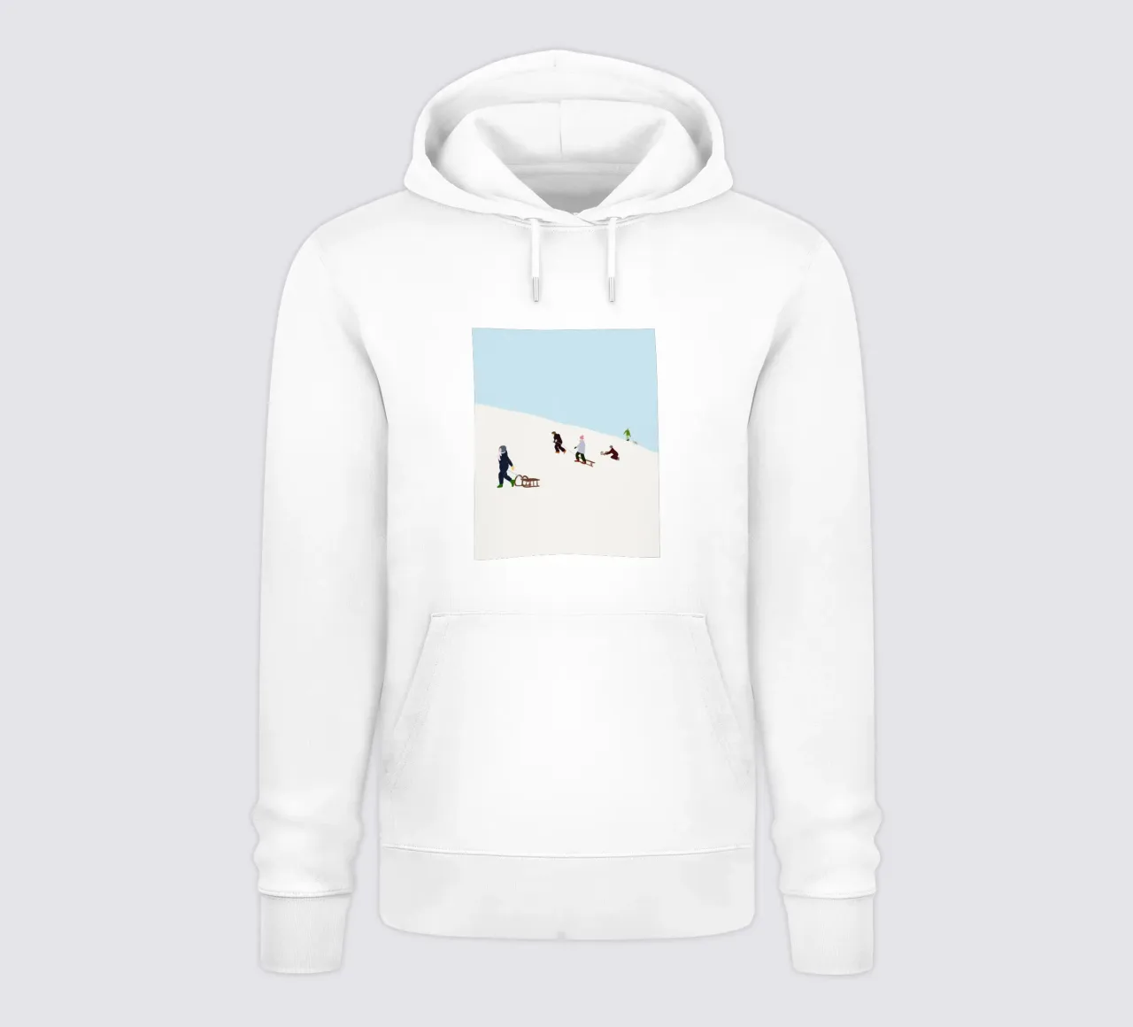 Schlitten fahren felpa con cappuccio da Sophie Augustin Illustration