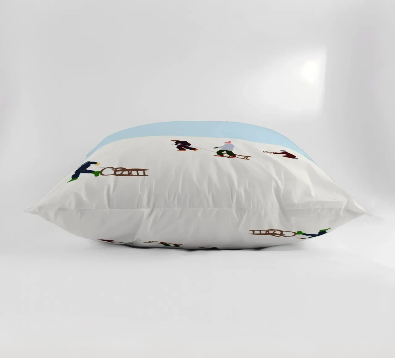 Schlitten fahren cuscino da Sophie Augustin Illustration